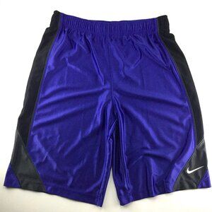 Nike Boys Shorts Sz-L Blue with thick black strips on side Preloved 1171-354